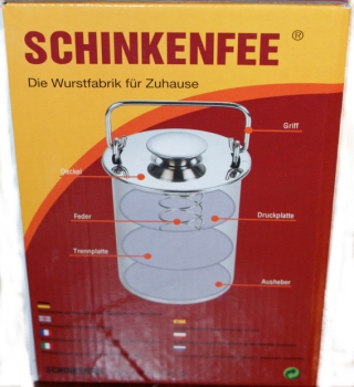 Original "Schinkenfee" inkl. Pökelsalz + KHM + Rezepte - die Bio-Wurstfabrik für zu Hause