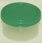 Preview: Storage jar round with lid, green 0,35 L (Ø 10x5,5 cm) by Gies