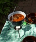 Preview: serving kettle, goulash kettle, enamel with stand (1 piece each), goulash canon, soup kettle