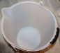 Preview: Bucket white 17 litres with spout and inner scale, industrial bucket