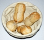 Preview: Bread basket, bread roll basket with linen cover, round 26 cm, buffet basket