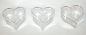 Preview: 3 Stück "Herz" Teelichthülsen, Kerzenformen,  inkl. Dochte