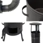Preview: Feldküche Gulaschkanone 39cm, 1,2 mm schwarz inkl. 15 Liter Gulaschkessel + Deckel