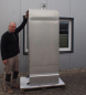 Preview: Mobiler Räucherschrank aus Aluminium für Märkte oder Feste 200x80x57 cm,Räucherofen