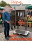Preview: Mobiler Räucherschrank aus Aluminium für Märkte oder Feste 200x80x57 cm,Räucherofen