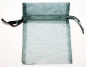 Preview: Chiffonbeutel dunkelgrün 9 x 12 cm - 6er Pack