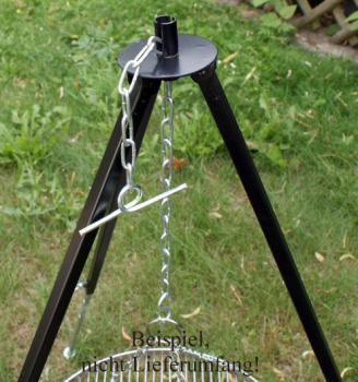Tripod 180 cm telescopic frame for goulash kettle, chain height adjustment, fish kettle, grill 1176