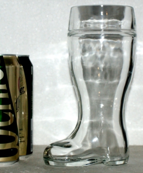 Boot 1000 mL, drinking glass, motif glass, decorative glass, Father Christmas boot, Beer boots /stiffy