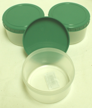 Storage jar round with lid, green 0,35 L (Ø 10x5,5 cm) by Gies
