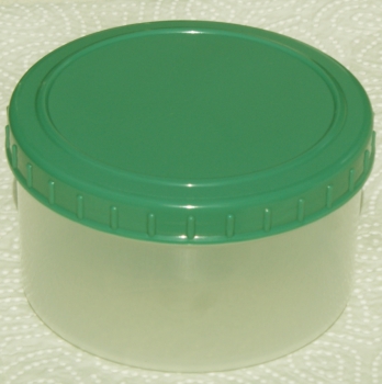 Storage jar round with lid, green 0,35 L (Ø 10x5,5 cm) by Gies