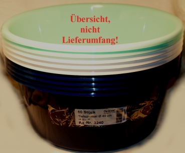 Schüssel, Ø 40 cm; 12,5 L, weiß, Kunststoff Tiefschüssel von Gies, Salat, Wursten,