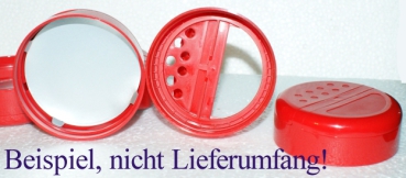 Streuverschlußdeckel, rot für Vorratsdose Ø.: 63 mm, mit Induktionseinlage