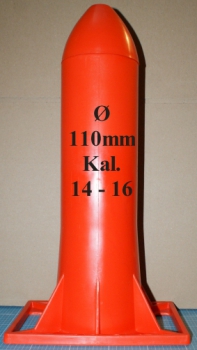 Draw-in tube, draw-in aid, filling tube, 110 mm, 14 + 16 calibre, ham net aid, roll roast net aid,