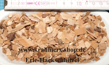 Räucher-Hackschnitzel Erle - grob - , rein und naturbelassen 1000g, Erle, Erlenspäne,Räucherspäne