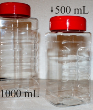 Storage tin / spice tin square with lid 500 mL, shaker,