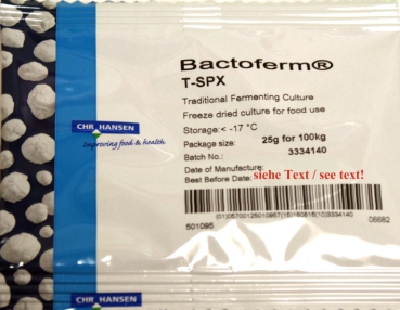 Starter cultures - Bactoferm T-SPX 25 g for 100 kg raw sausage, BBD10.07.24
