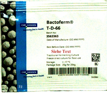 Starterkulturen Bactoferm Typ T-D-66 - 25g - MHD: 23.04.2024 / TD66, T-D 66