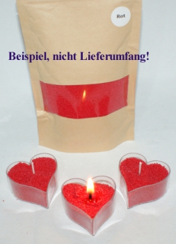 3 Stück "Herz" Teelichthülsen, Kerzenformen,  inkl. Dochte