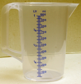 Measuring beaker, measuring jug 250 mL, 500 mL, 1, 2, 3 or 5 litres