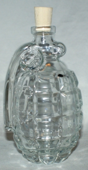 "Handgranate" - Flasche 200 mL, inklusive Spitzkorken; Motivflasche, Geschenkidee