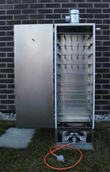Smoking oven, insulated, embossed CR stainless steel without window 120x39x33 cm (1243) smoking