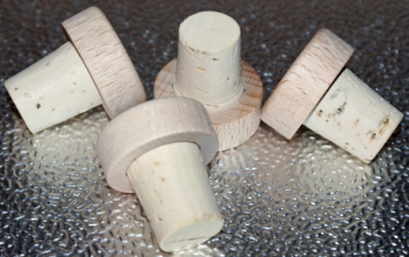 Cork 14/17 mm with wooden disc Ø 26 mm