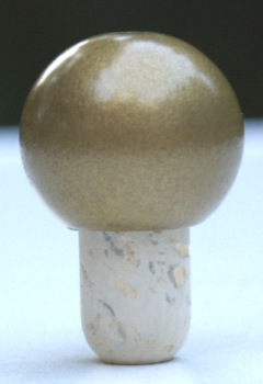 Decorative cork 16 mm with wooden ball gold Ø 32 mm, cork stopper