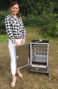 Smoking oven – CR stainless steel without window, 70x39x26 cm, smoking, ham, sausage