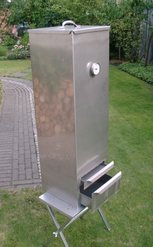 Eel smoking oven with lid and 100x30x30cm, eel smoking oven, fish smoking oven,