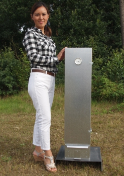 Smoking oven, V2A stainless steel, 110x25x25cm, narrow model with door; e.g. for eel