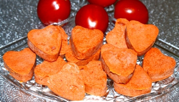 Eiswürfelform, Herzform,  ideal für Tomatenbutter, Paprikabutter etc.