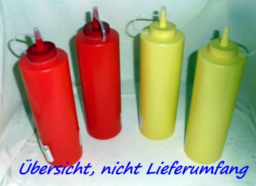 Mustard bottle 700 ml, yellow, squeeze bottle, dispenser bottle,mustard