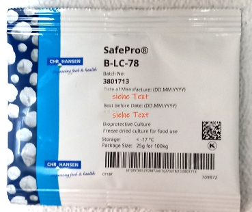 Pökelferment B-LC-78 SafePro, für 100 kg Rohpökelware, B LC 78, BLC78, B-LC 78 MHD 10.2.27