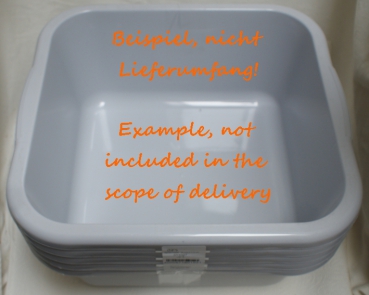 Rechteckschüssel, Mischschüssel 12 L, hellgrau (ca.35x33x15cm) von Gies