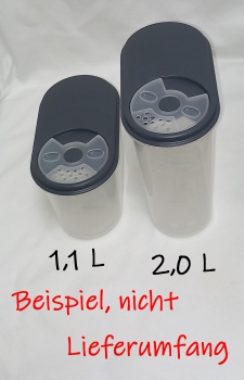 Streudose mit Deckel (dunkelgrau) 2 L (ca.19x10x18,5cm) von Gies