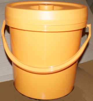 Eimer mit Deckel ca. 12 Liter, orange von Gies