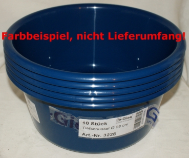 Bowl, plastic deep bowl Ø 28 cm; 4.5 L, dark blue, by Gies, salad, sausages