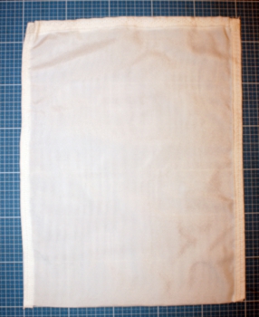 Quark sack, approx.25x33 cm, nylon, pot sack,white cheese sack