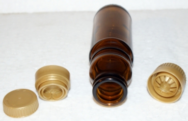 Ricalflasche 100 ml braun, inklusive Verschluß mit Ausgiesser, z.B. Essig und Öl