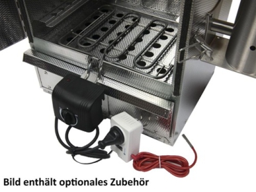 Smokimat Räucherofen mit Elektroraucherzeuger, 120cm, isoliert, geprägter Edelstahl, Elektroheizung