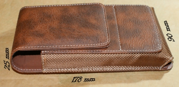 Handytasche in Lederoptik, Gürteltasche mit Magnetverschluß