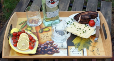Holiday Feeling" serving tray approx. 48x31x5.5 cm