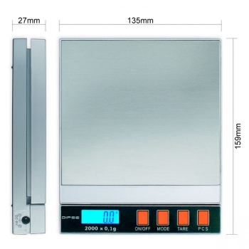 Preview: DIPSE 2000 Tischwaage im Retro-Design