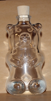 Bear - Glass bottle with cork 190 ml, Teddy
