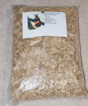 Räucherspäne Buche, Buchenhack - mittel - grob, naturbelassen und rein!