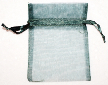 Chiffon bag dark green 9 x 12 cm - pack of 6