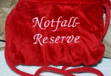 bottle bag "emergency reserve" - red, with bottle opener