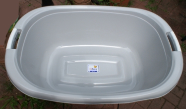 Wanne oval 45 Liter, Mischwanne,Mengwanne, ca. 70x48x25 cm,Babywanne,wursten, pökeln,grau