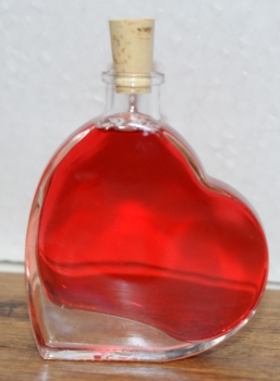 Heart "Passion" 200 ml - with pointed cork, Valentine's Day, Mother's Day