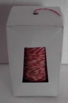Ham string, roasting string, sausage string in dispenser box red/white 140 m approx.200 g